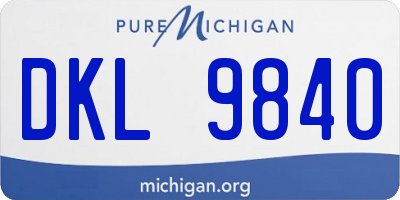 MI license plate DKL9840