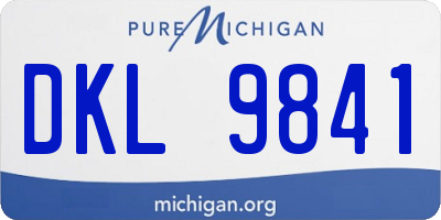 MI license plate DKL9841