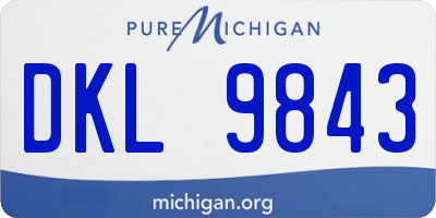 MI license plate DKL9843