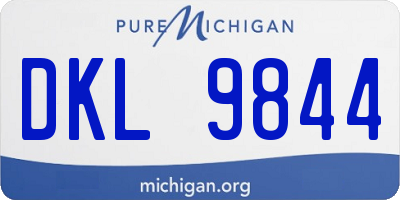 MI license plate DKL9844