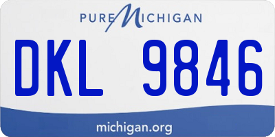 MI license plate DKL9846