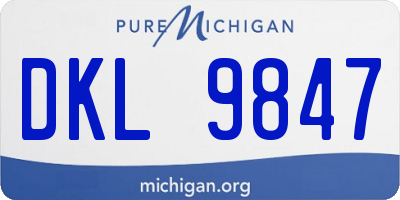 MI license plate DKL9847
