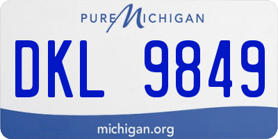 MI license plate DKL9849