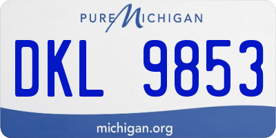 MI license plate DKL9853