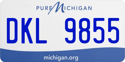 MI license plate DKL9855