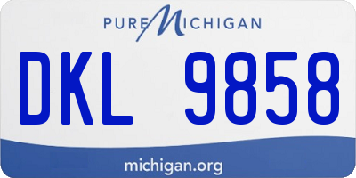MI license plate DKL9858