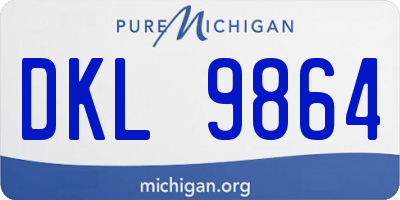 MI license plate DKL9864