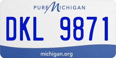 MI license plate DKL9871
