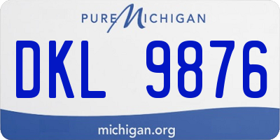 MI license plate DKL9876