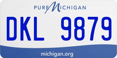 MI license plate DKL9879