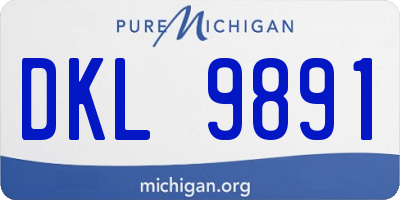 MI license plate DKL9891