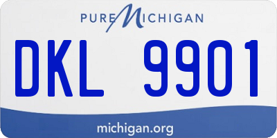 MI license plate DKL9901