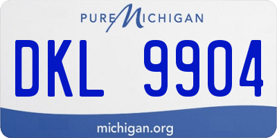MI license plate DKL9904