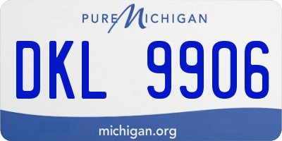 MI license plate DKL9906