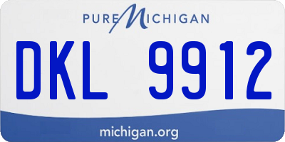 MI license plate DKL9912