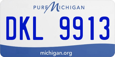 MI license plate DKL9913