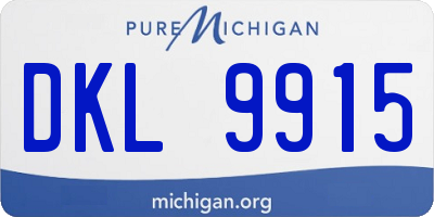 MI license plate DKL9915