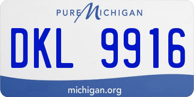 MI license plate DKL9916