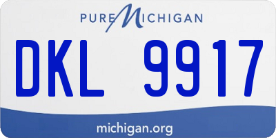 MI license plate DKL9917
