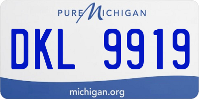 MI license plate DKL9919