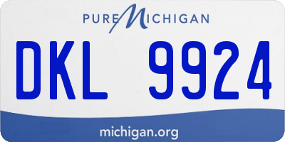MI license plate DKL9924