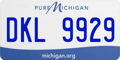 MI license plate DKL9929