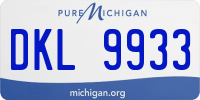 MI license plate DKL9933