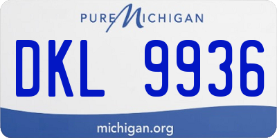 MI license plate DKL9936