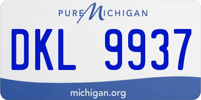 MI license plate DKL9937