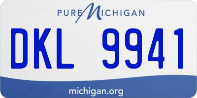 MI license plate DKL9941