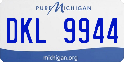 MI license plate DKL9944