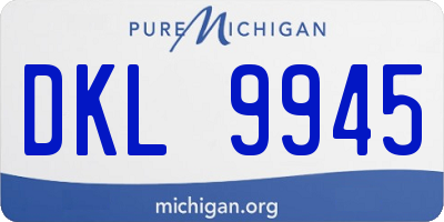MI license plate DKL9945