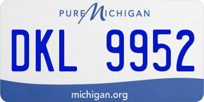 MI license plate DKL9952
