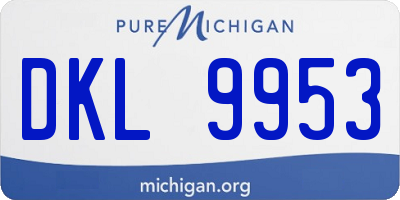 MI license plate DKL9953