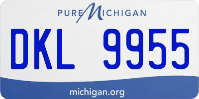 MI license plate DKL9955