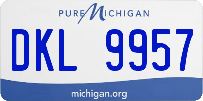 MI license plate DKL9957