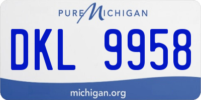 MI license plate DKL9958