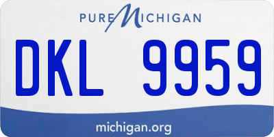 MI license plate DKL9959