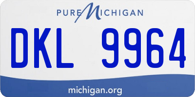 MI license plate DKL9964