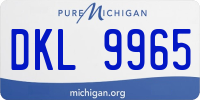 MI license plate DKL9965