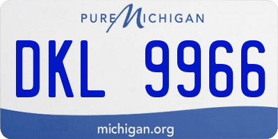 MI license plate DKL9966