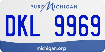 MI license plate DKL9969