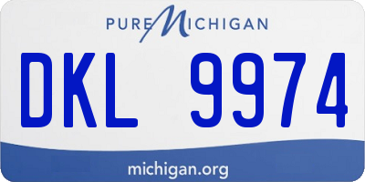 MI license plate DKL9974