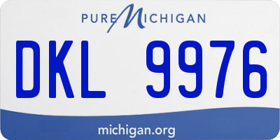 MI license plate DKL9976