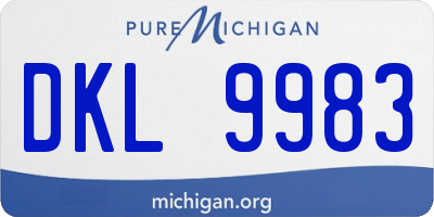 MI license plate DKL9983