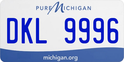 MI license plate DKL9996