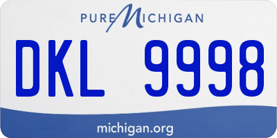 MI license plate DKL9998