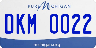 MI license plate DKM0022