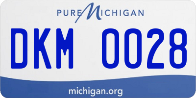 MI license plate DKM0028
