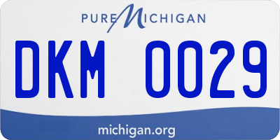 MI license plate DKM0029